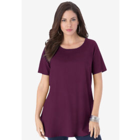 Dark Berry Swing Ultimate Tee with Keyhole Back PSW-8256