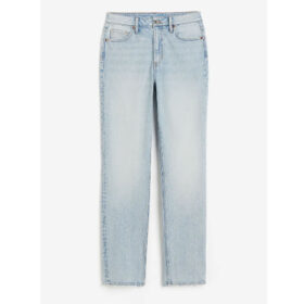 Denim Blue Slim Straight High Jeans PSW-8196