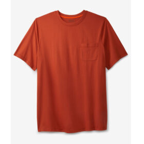 Desert Red Big & Tall Size Pocket Crewneck T-Shirt PSM-8242