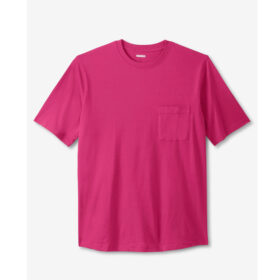 Electric Pink Big & Tall Pocket Crewneck T-Shirt PSM-8268