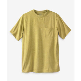 Heather Mustard Big & Tall Size Pocket Crewneck T-Shirt PSM-8246