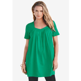 Tropical Emerald Pleatneck Ultimate Tunic PSW-8255
