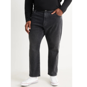 Plus Size Men's Dark Grey ComfortFit Jeans PSM-8440