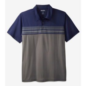 Navy Colorblock Moisture Wicking Polo Shirt PSM-8457