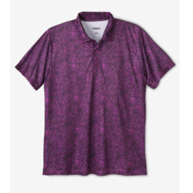 Purple Geo Moisture Wicking Polo Shirt PSM-8453