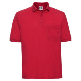 Red Heavy Duty Cotton Pique Polo Shirt PSM-8445