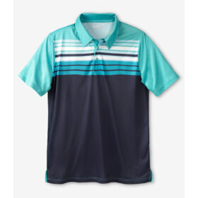 Tidal Green Colorblock Moisture Wicking Polo Shirt PSM-8455